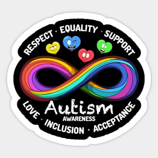 Autism Awareness Cartoon Sticker